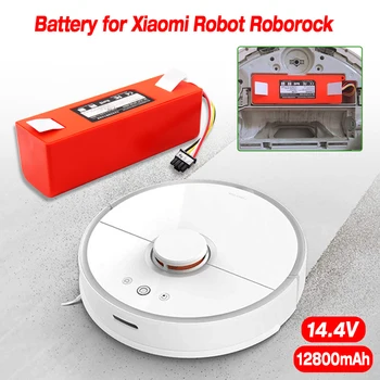 Upgrade 2023 Aksesori Penyedot Debu Baterai Li-ion 14.4 V 12800mAh untuk Xiaomi Mi Robot Robotics Cleaner Roborock S50 S51 T4