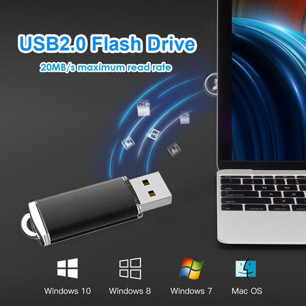 USB Flash Drive USB 2.0 Flash Drive Berkecepatan Tinggi Tutup Bening 64MB / 128MB/256MB / 512MB/1G / 2G / 4G Disk Memori USB Berkecepatan Tinggi Untuk Pernikahan - 1