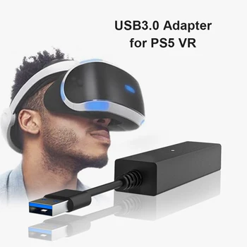 VR Konektor untuk PS5 PlayStation 5 Konsol USB3. 0 Kamera Mini Adaptor PS VR untuk PS5 Kabel Adaptor untuk PS5 PS4 VR Aksesoris Permainan