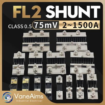 VaneAims FL-2 Shunt Eksternal 300A 150A 100A 50A 30A 10A 1A Resistor Shunt Pengukur Arus DC 75mV untuk Pengukur Tegangan Volt Digital Pengukur Amper