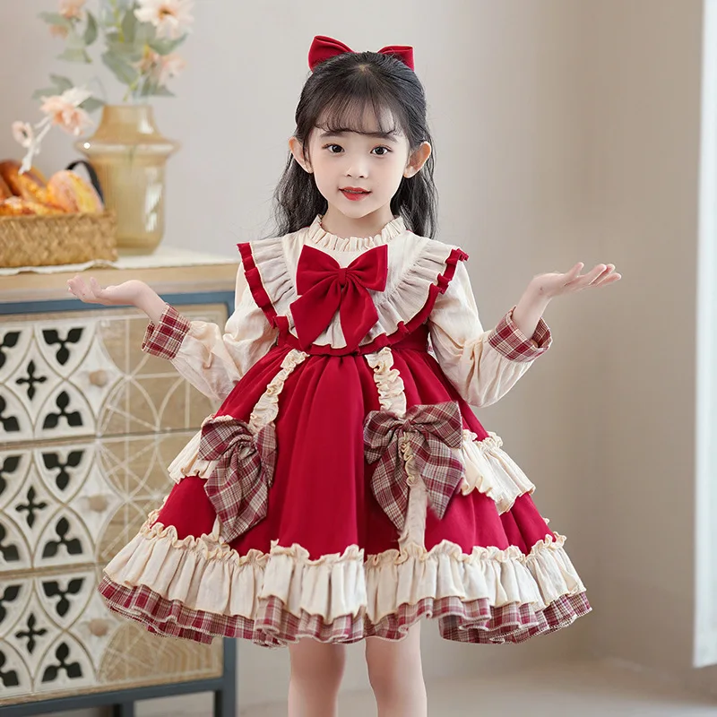 Vestidos Gaun Tutu Renda Putri Bayi Perempuan Balita Gaun Pesta Anak-anak Pernikahan Prom Ulang Tahun Anak-anak Lolita Navidad - 0
