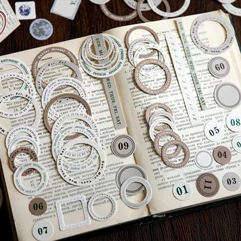 Vintage Tearable Hollow Bingkai Memo Pad Retro Gigi Menekan Garis Bulat Kertas Kartu Deco Scrapbooking DIY Notepad Sampah Jurnal