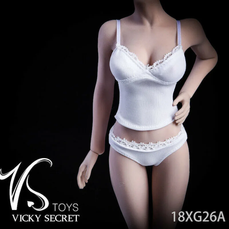 VSTOYS 18XG26 1/6 Celana Dalam Rompi Kamisol Wanita Set Pakaian Dalam Wanita Model Pakaian Pas Boneka Tubuh Figur Aksi Prajurit 12