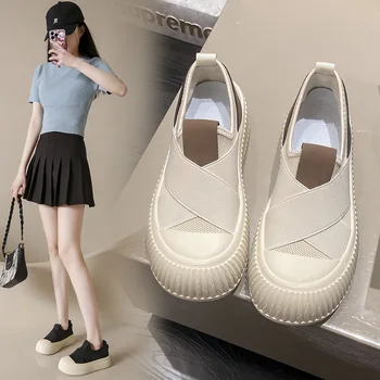 Wanita Kasual Papan Sepatu Fashion In Bernapas Bersol Tebal Sepatu Wanita Sepatu Kets Putih Wanita Sepatu Putih