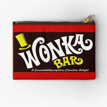 Willy Wonka Cokelat Ritsleting Kantong Pakaian Dalam Celana Dalam Saku Dompet Koin Kaus Kaki Uang Kunci Kecil Penyimpanan Wanita Murni
