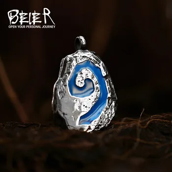 Wow World Of Warcraft Hearthstone Kaca Bulat Liontin Pesona Kalung Perhiasan Perunggu Link Rantai BP8-178