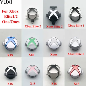 YUXI 1 Buah Tombol Beranda untuk Xbox One Elite Series 1 2 Pengontrol Xbox One S Mulai Kembali Sakelar Lampu Panduan Daya Kunci Logo