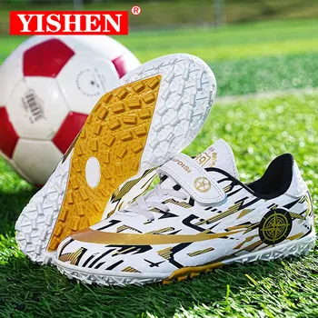 Yishen Sepatu Sepak Bola Anak-anak Sepatu Sepak Bola TF / FG Cleat Rumput Pelatihan Olahraga Alas Kaki Tren Sepatu Kets untuk Anak Laki-laki Sepatu De Sepak Bola