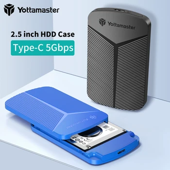 Yottamaster Penutup HDD 2.5 inci Casing Hard Disk Adaptor SATA ke USB 3.0 Penutup Hard Drive UASP 6Gbps untuk Windows Mac Linux