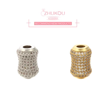 ZHUKOU 11x16mm kualitas tinggi indah pinggang kecil bulat manik-manik kristal manik-manik mengkilap untuk aksesoris perhiasan Mode pembuatan: VZ212