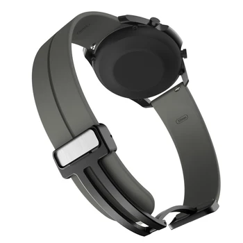 tali Jam tangan silikon olahraga 20mm 22mm Untuk Jam Tangan Samsung Galaxy HUAWEI XiaoMi Amazfit Tali Karet Gesper Magnetik Rilis Cepat