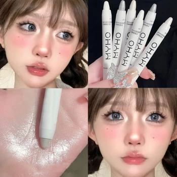 ​Eye Shadow Berbaring Silkworm Highlighter Pen Pena Putih Matte Kosmetik Korea Riasan Mata Glitter Profesional untuk Wanita 2023 Panas